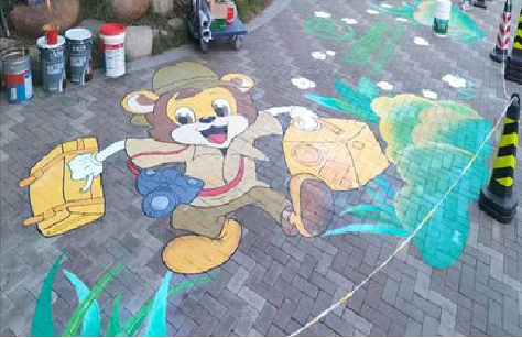 平昌夏季画地面彩绘会遇到的问题