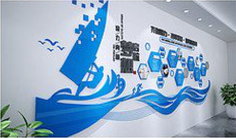 平昌海浪主题文化墙如何设计？