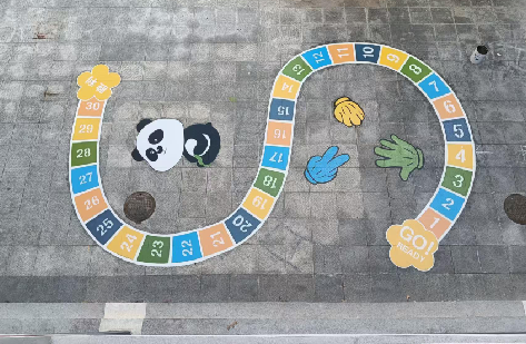 平昌地面游戏彩绘