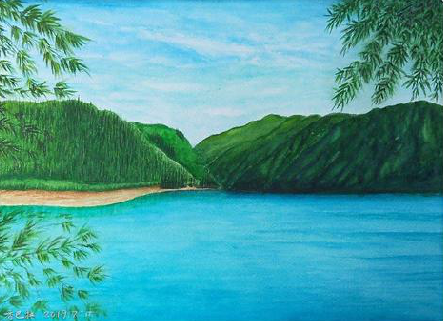 平昌在墙绘中，如何绘画绿水青山？